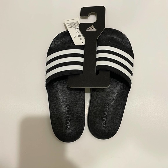NWT ADIDAS Black and White Slide. main image 7